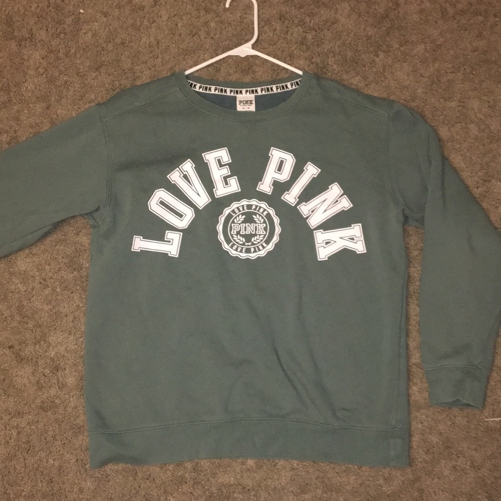 Green PINK crew neck